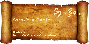 Szitás Zsolt névjegykártya